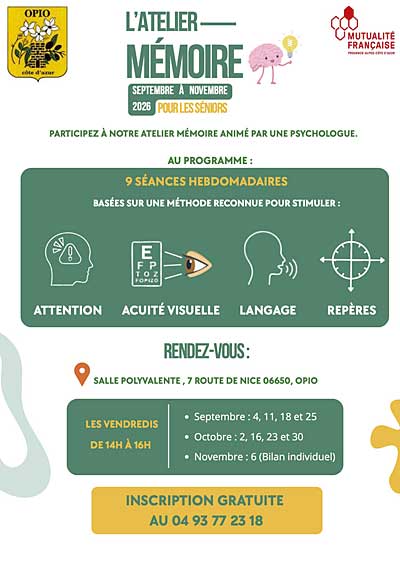Affiche Activit� CCAS : atelier m�moire