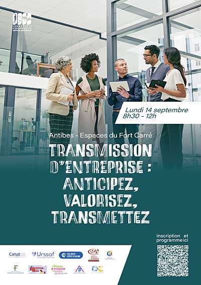 Affiche Forum Transmission le lundi 14 septembre 2026 de 8h30 � 12h00 au Fort Carr� d'Antibes