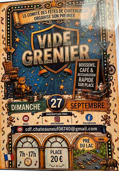 Vide greniers du Comité des fêtes de Châteauneuf